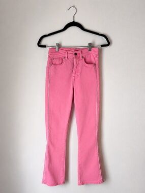 7 For All Mankind High Waist Slim Kick Jeans Pink Stretch Size 24 Barbiecore Y2K
